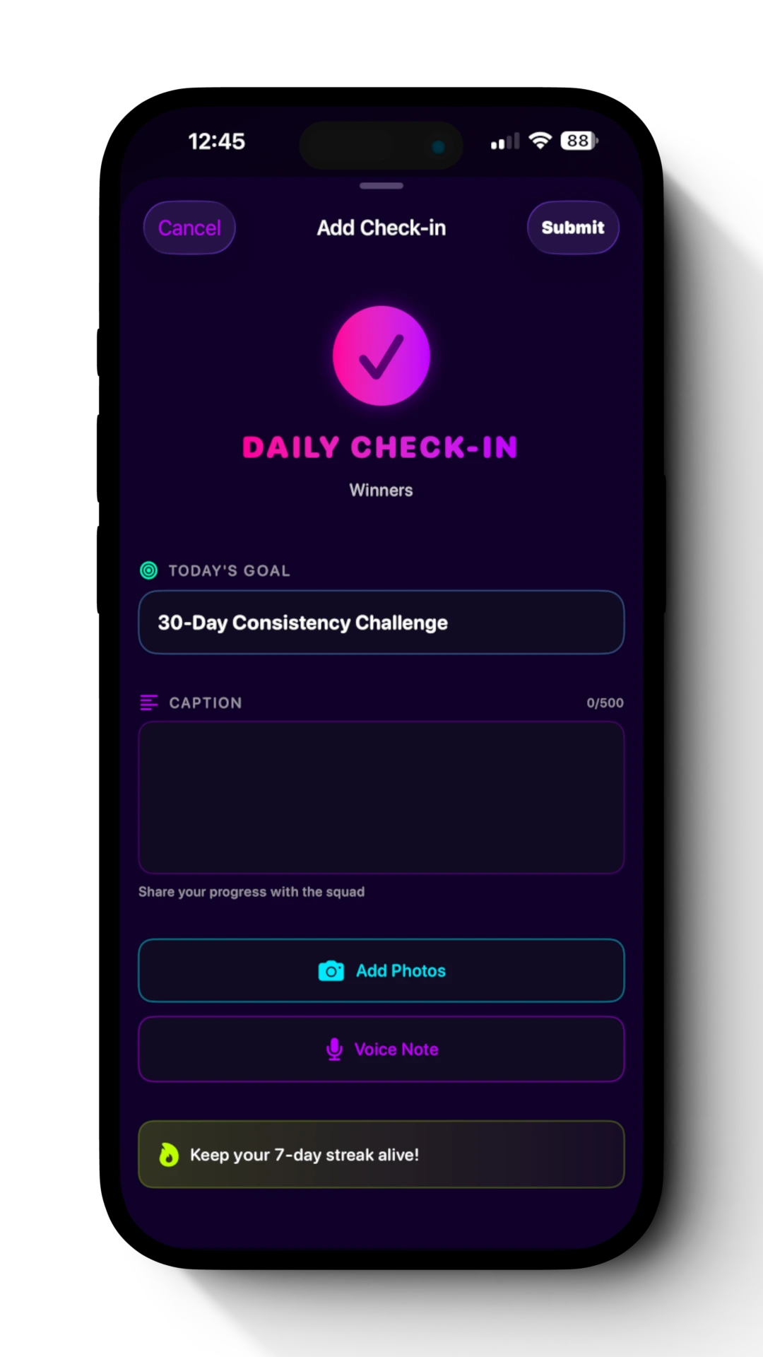 Daily Check-ins